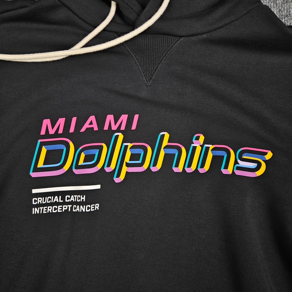Nike NFL Miami Dolphins Crucial Catch Sideline Standard Issue Hoodie Men M Black - Picture 3 of 11
